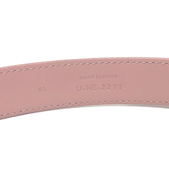 CELINE Pink Leather Belt - Picture 7 of 9